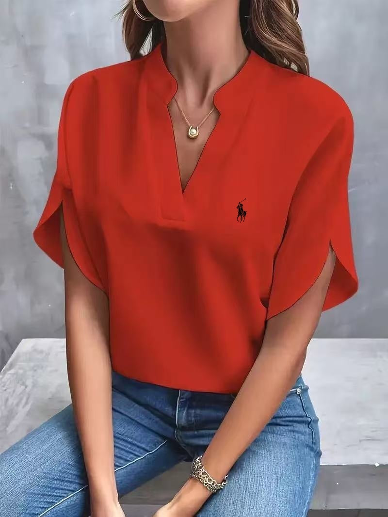 RALPH LAUREN - Shirt mit V-Ausschnitt